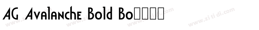 AG Avalanche Bold Bo字体转换